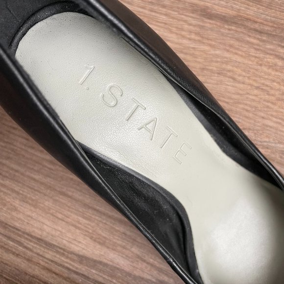 1.State Black Leather Block Heel Pumps | 5 - Picture 5 of 11